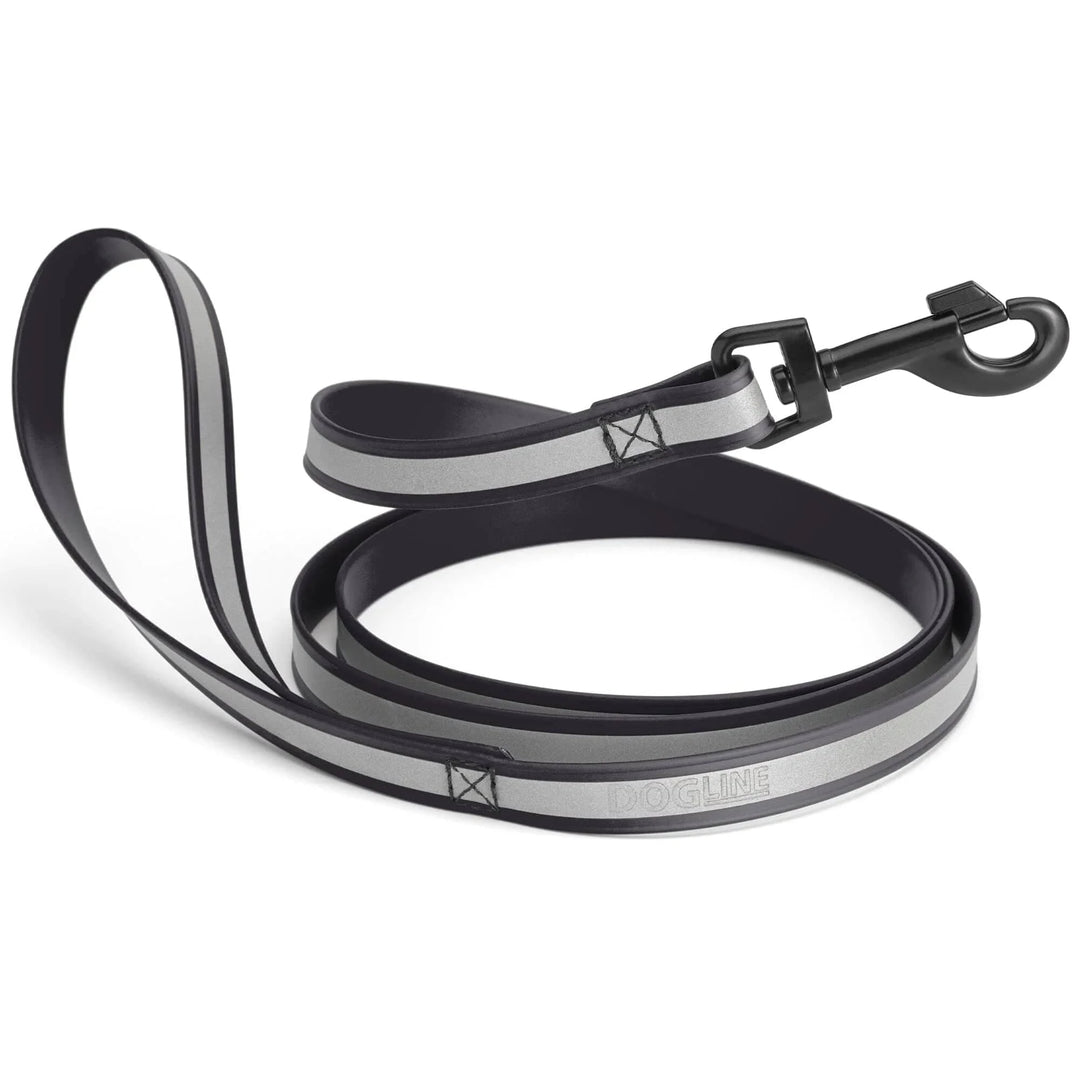reflective dog leash -black