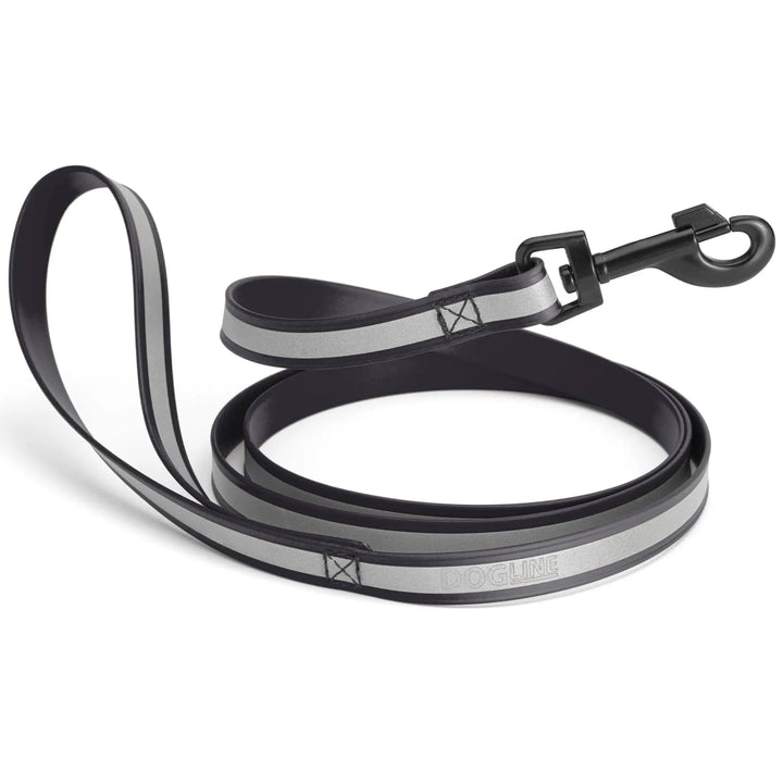 reflective dog leash -black