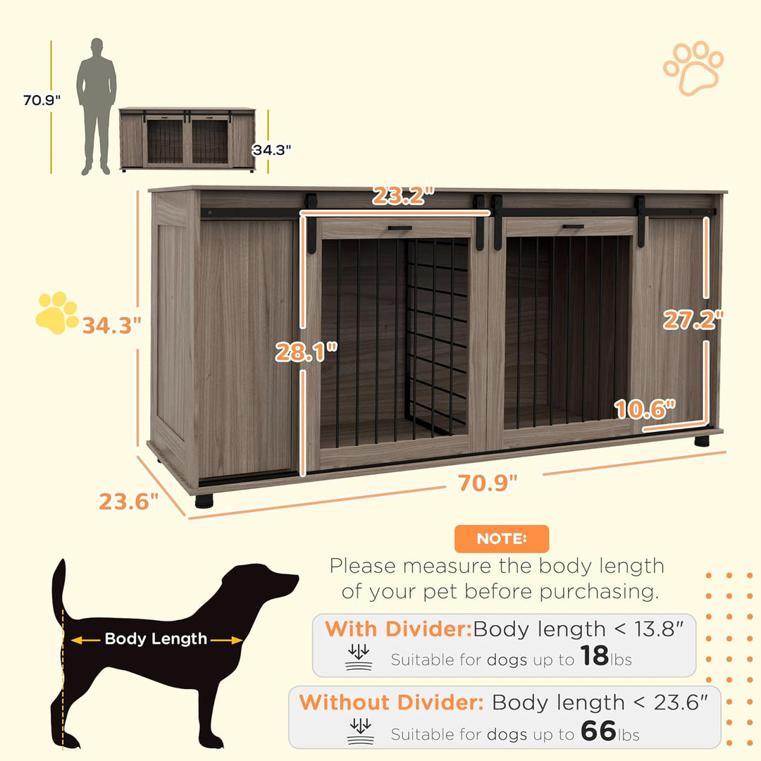 Large 1 or 2 Dog Table Crate