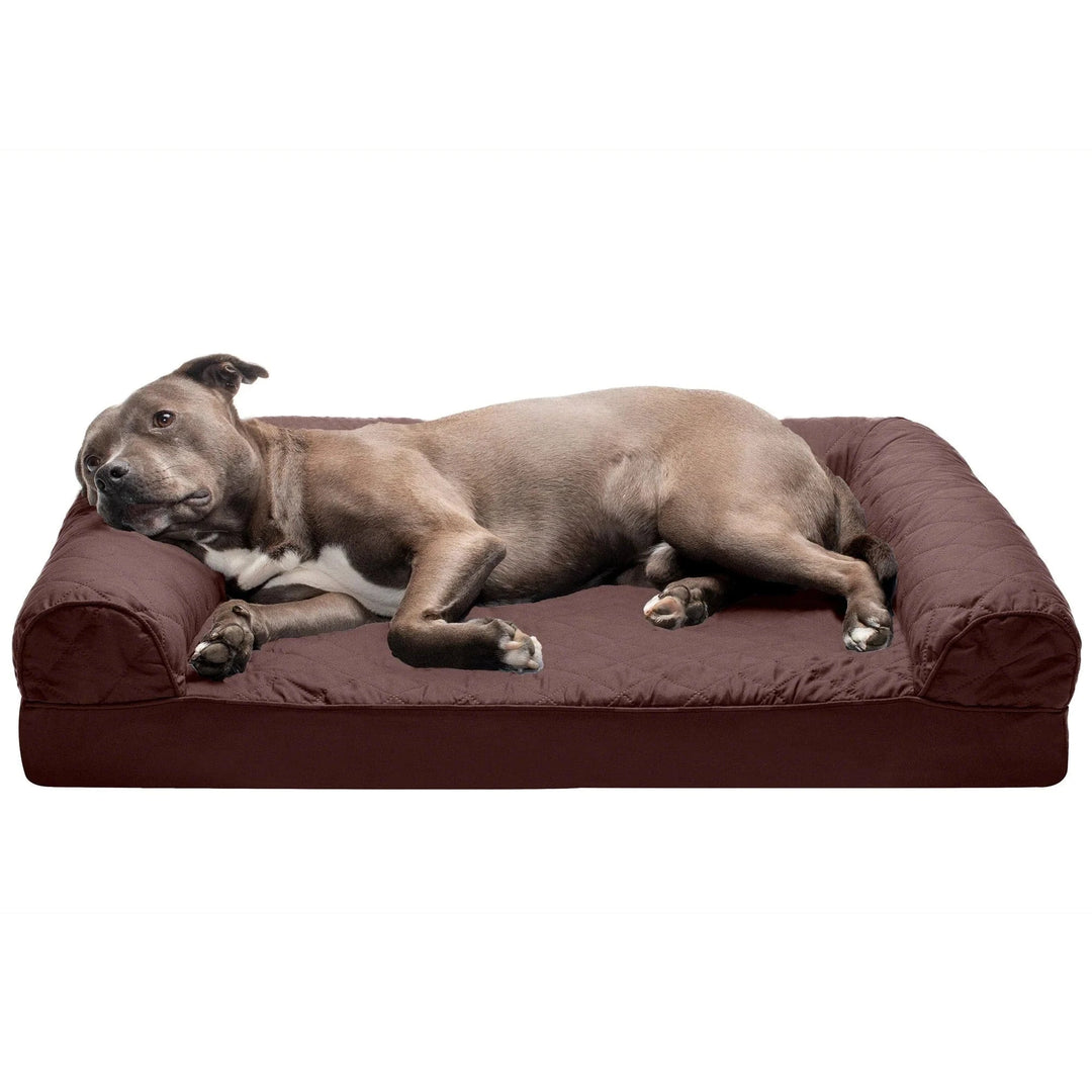 coffee memory foam dog bed