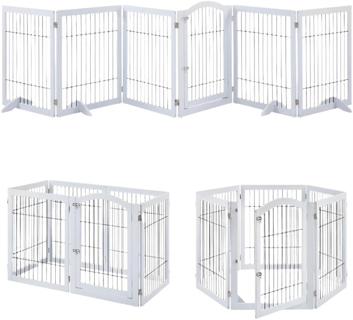 white extra wide dog fence -pen