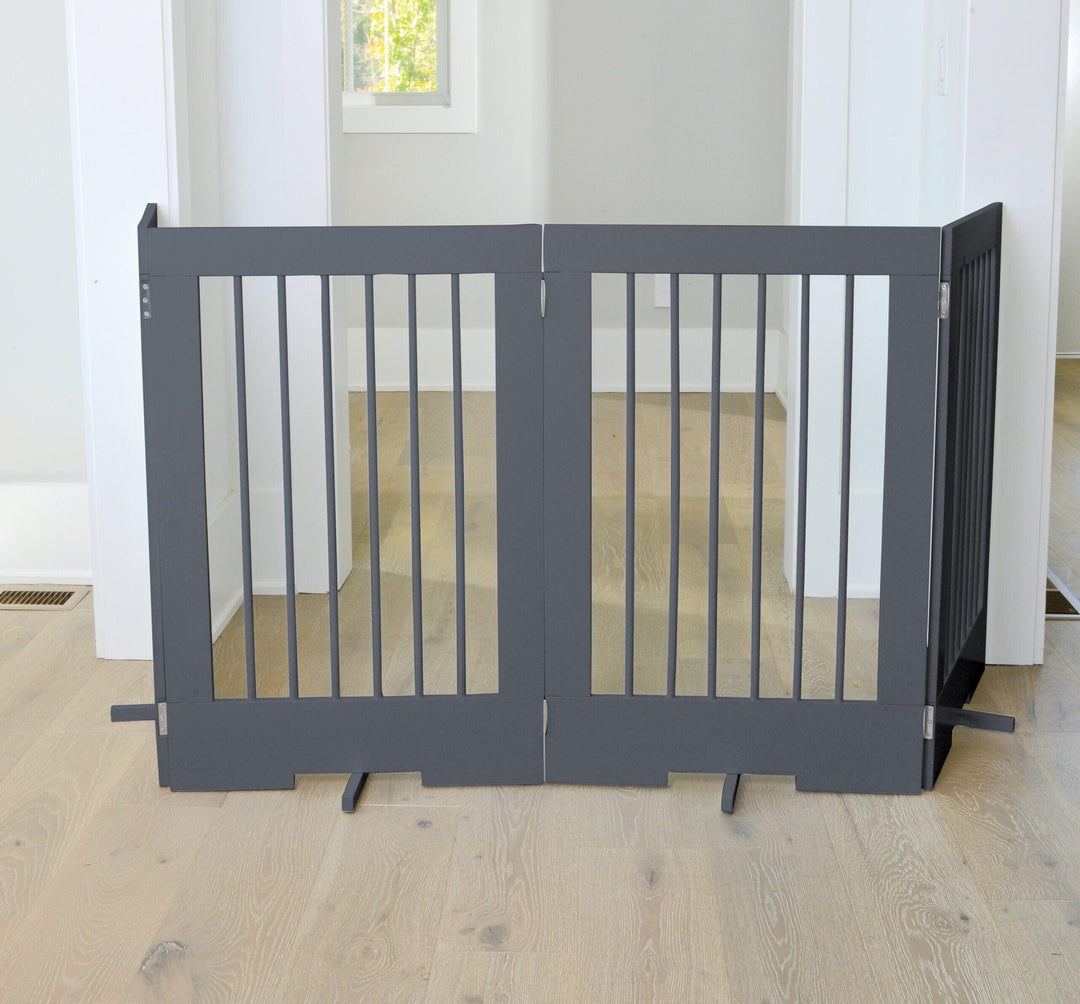 36 inch Tall Pet Barrier Gate - Gray