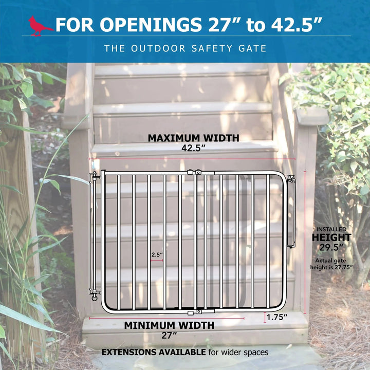 Indoor/Outdoor Dog Gate-White