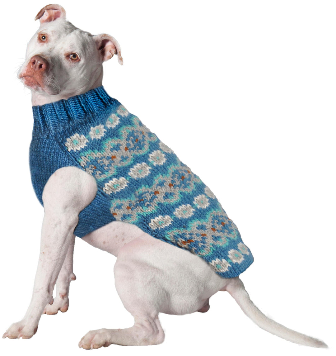 Turquiose Woven Dog Sweater