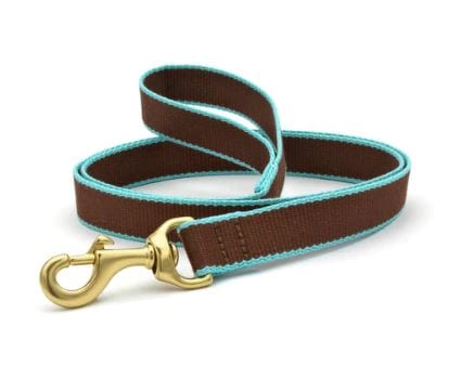 Brown Aqua Embroidered Collar