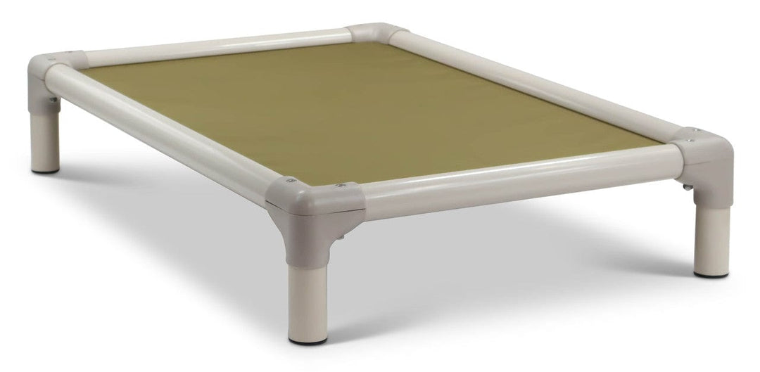 chew-proof dog cot -gold