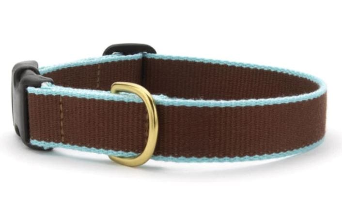 Brown Aqua Embroidered Collar