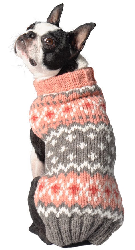peach dog sweater