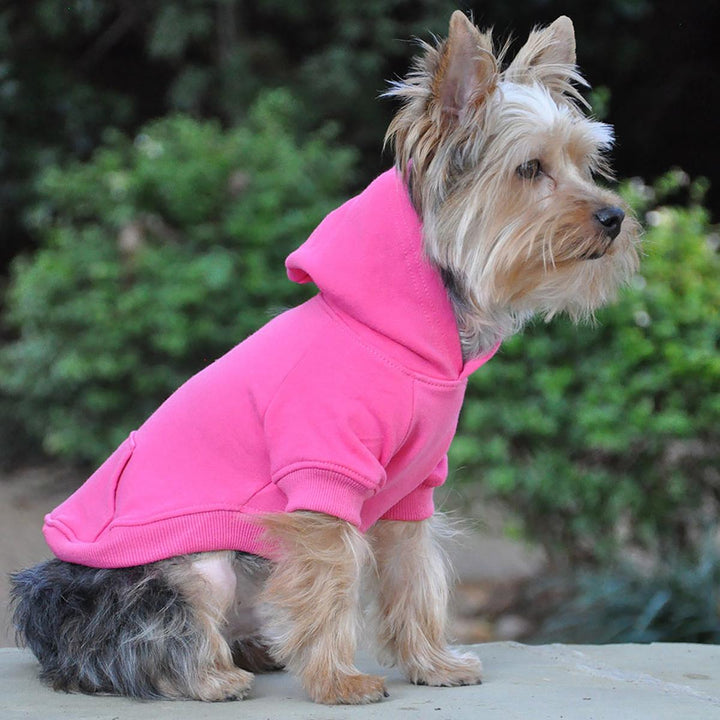 Pink dog hoddie with strtch fit comfort
