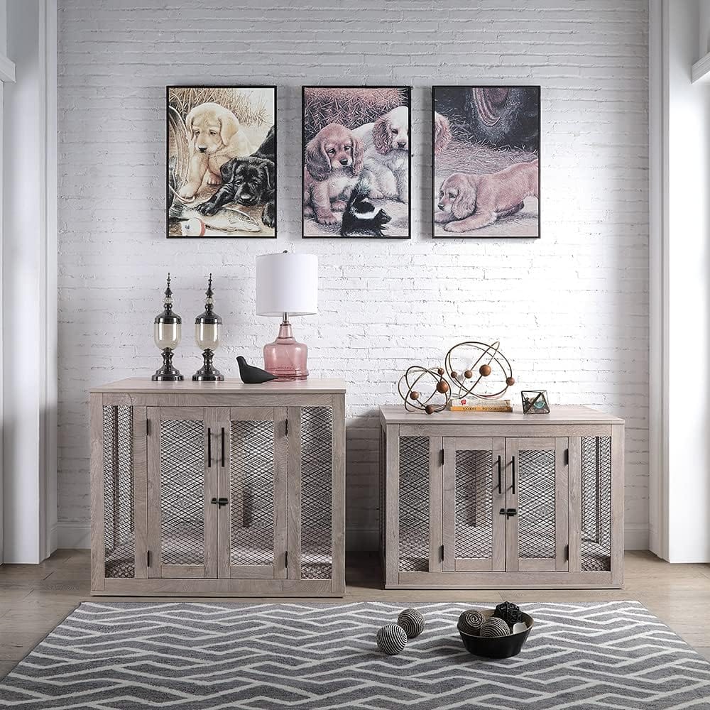 Monroe Antiqued Gray Crate Table-3 sizes