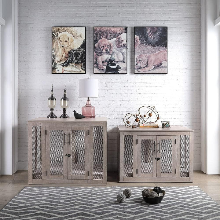 Monroe Antiqued Gray Crate Table-3 sizes
