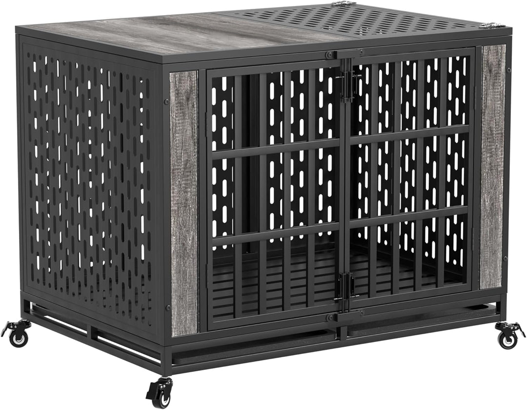 Metal Crate for Anxious Dogs