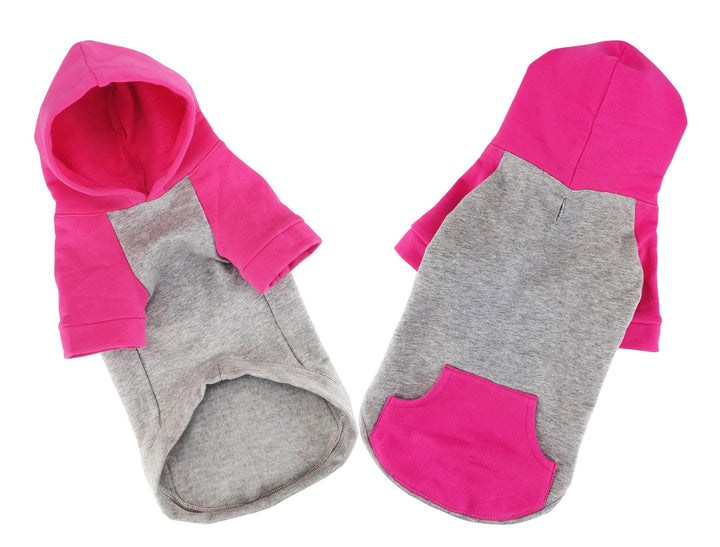 Gray N Pink Dog Hoodie