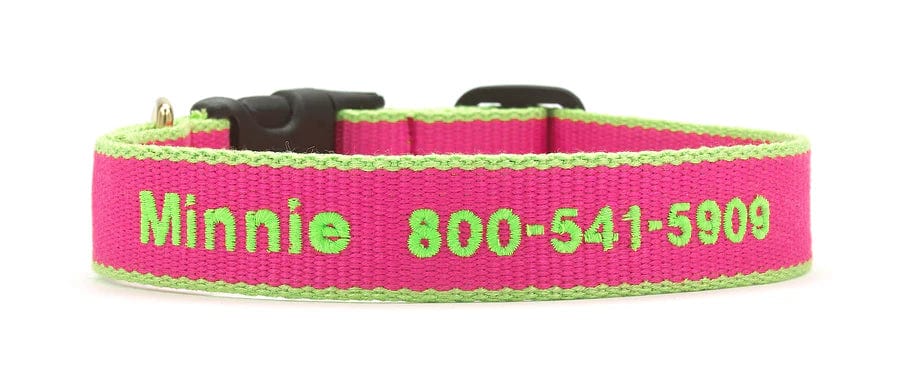 personalized woven dog collar