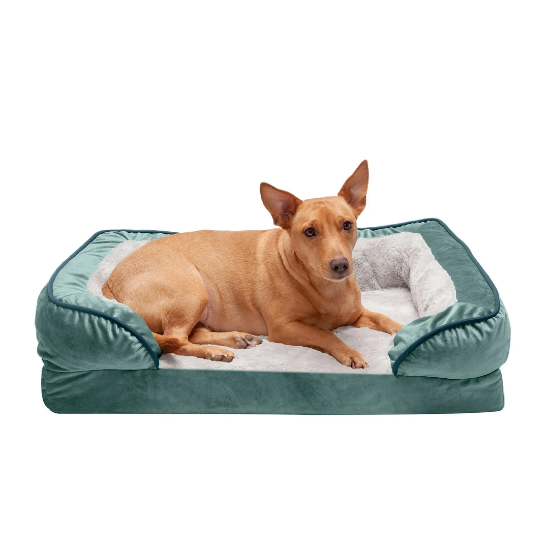 Green Bolster dog bed