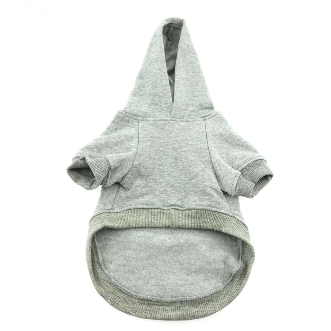 gray dog hoodie with pocket