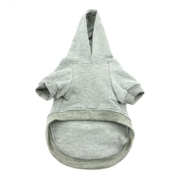 gray dog hoodie with pocket