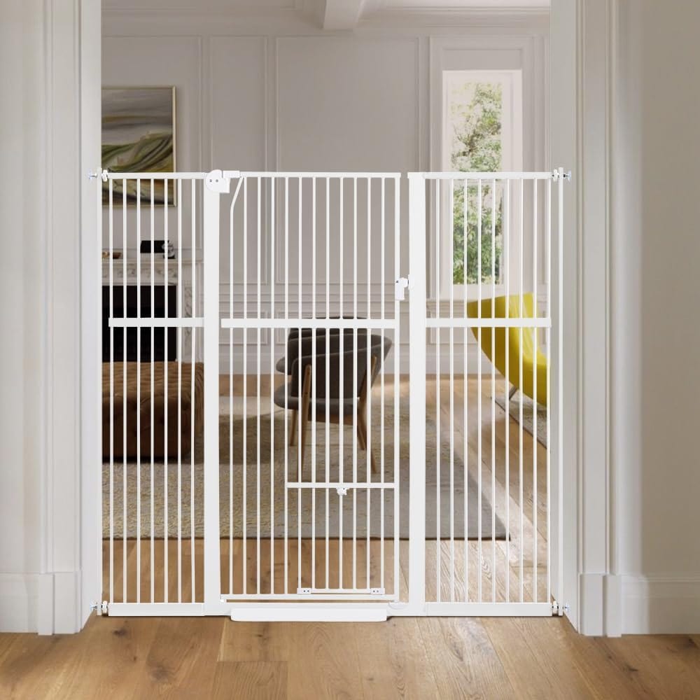 ex wide cat barrier gate  -white