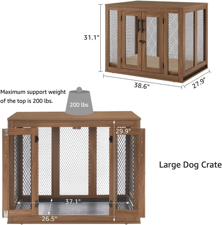 Larhe walnut-dog crate dimensions