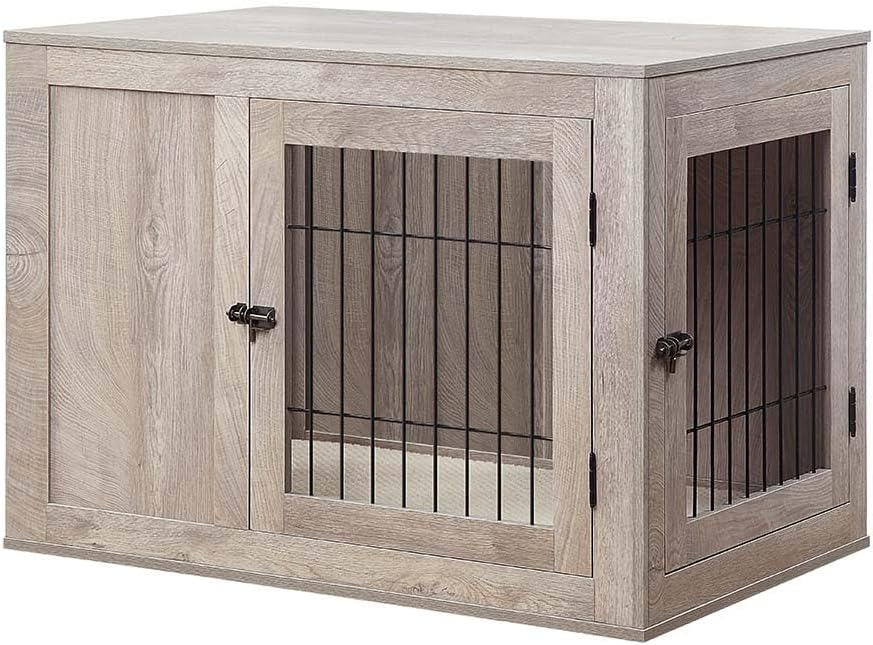 Gray Pet -Luv Dog Crate with 2 doors – OfficialDogHouse