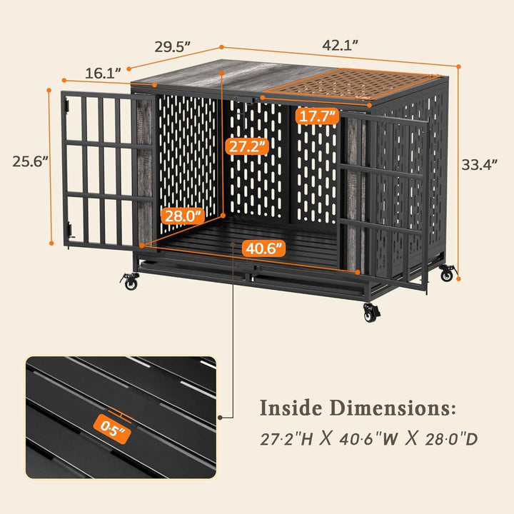 Metal Crate for Anxious Dogs