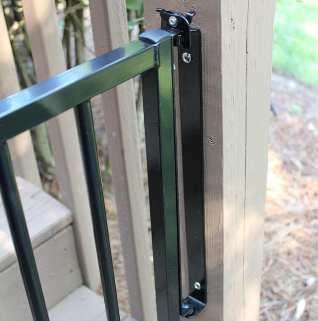 Outdoor Deck Pet Gate -Brown