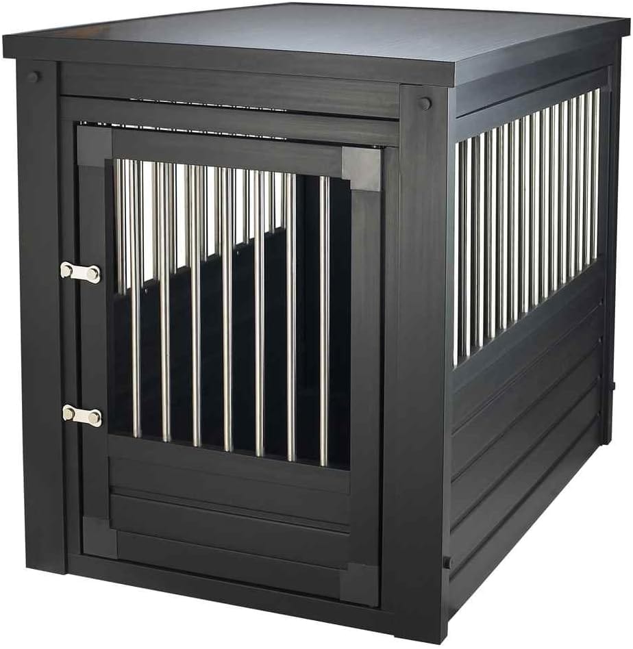 indoor dog crate table with door and 4 sided vents for superior airflow
