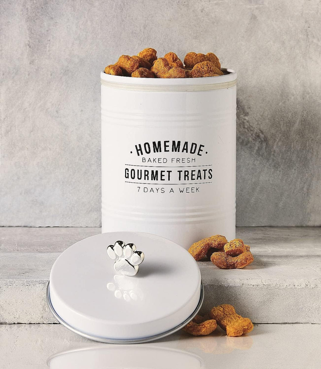 White Dog Food Storage Container