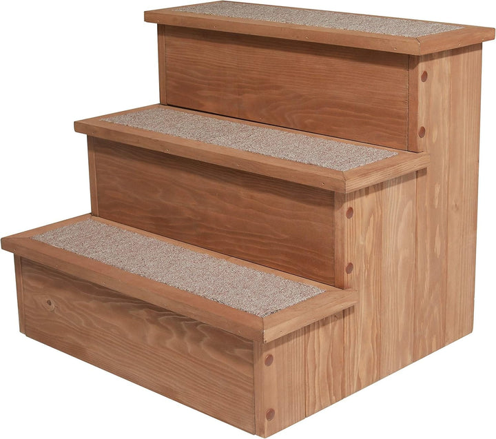 natural wood pet steps
