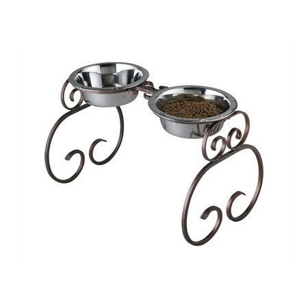 !6 inch tall dog feeding station