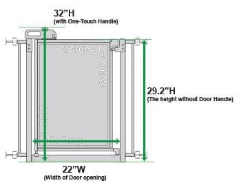 32" tall gate dimensions