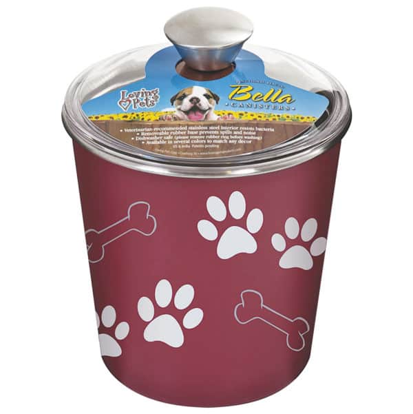 dog cookie jar maroon