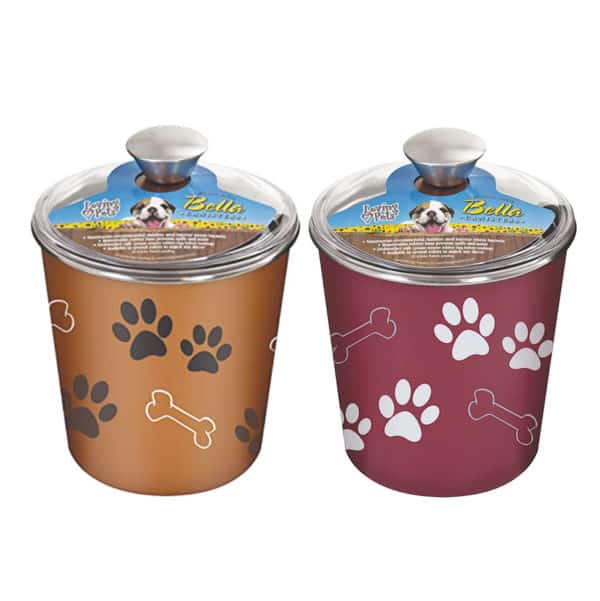 steel dog treat canister -bella