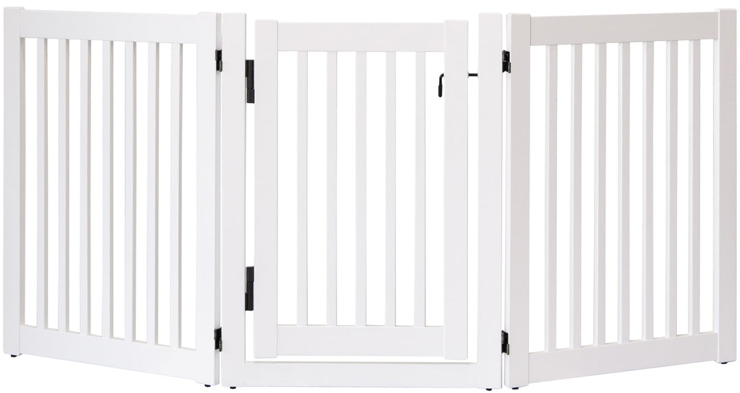 Highlander white pet gate indoor barrrier with swing door -white