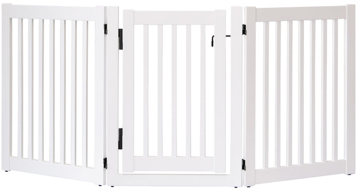 Highlander white pet gate indoor barrrier with swing door -white