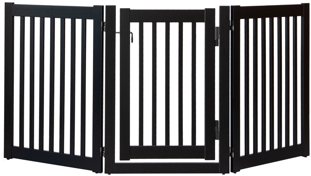 Highlander walk thru barrier with swing door -black