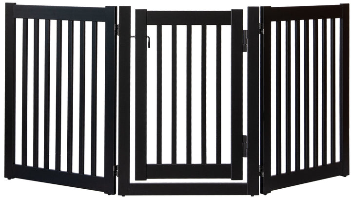 Highlander walk thru barrier with swing door -black