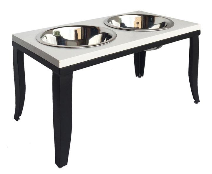 tall designer dog bowl stand- tall