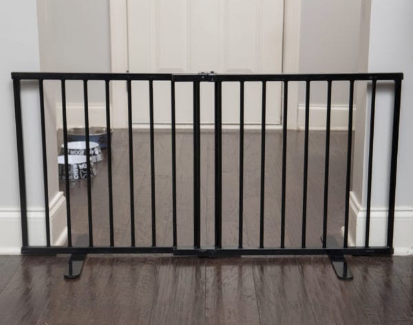 black doorway barrier gate for small dog