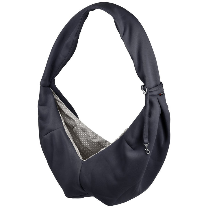 black sling dog carrier