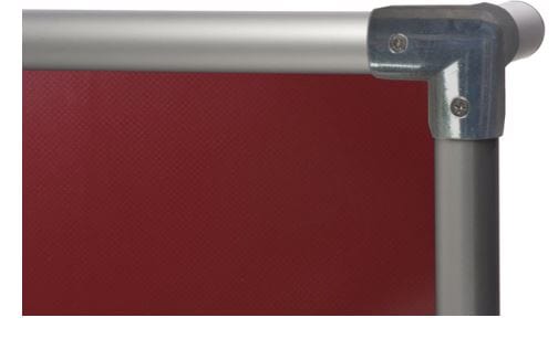dog cot frame - burgundy fabric