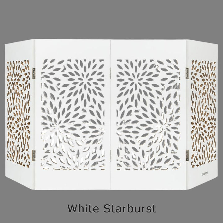 White Startburst Decorator Pet Gate