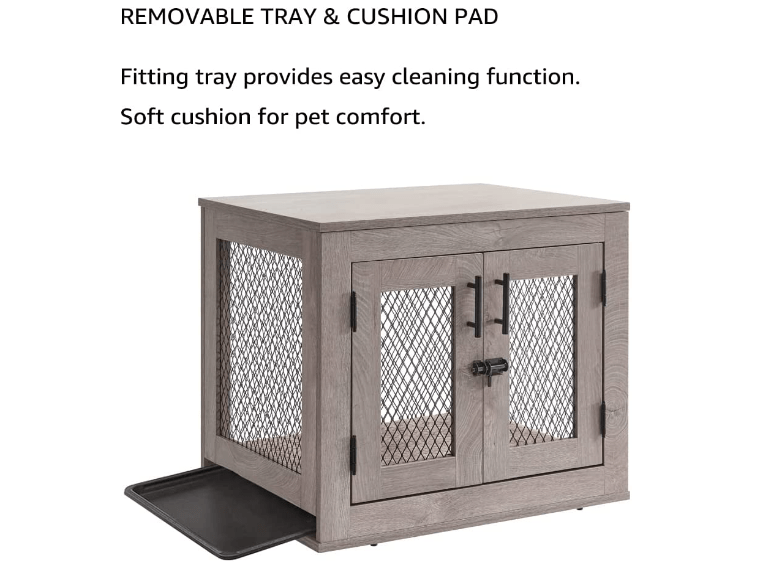 Monroe Antiqued Gray Crate Table-3 sizes
