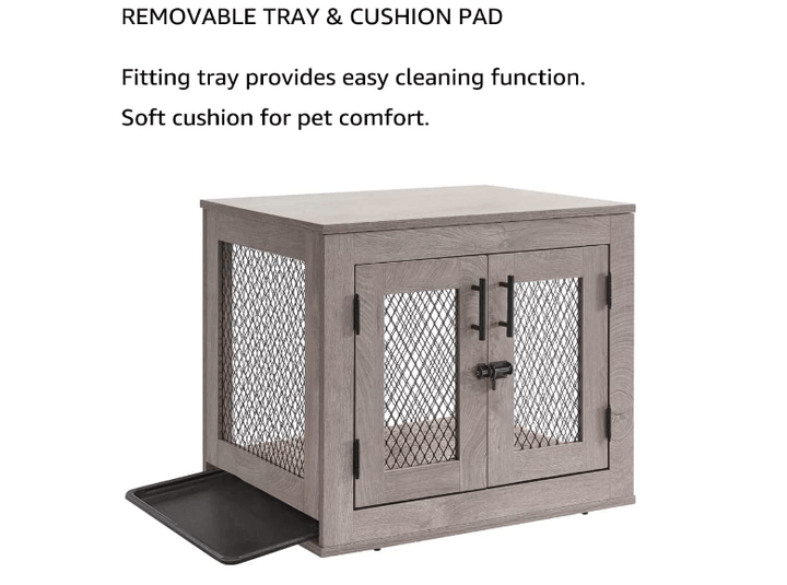 Monroe Antiqued Gray Crate Table-3 sizes