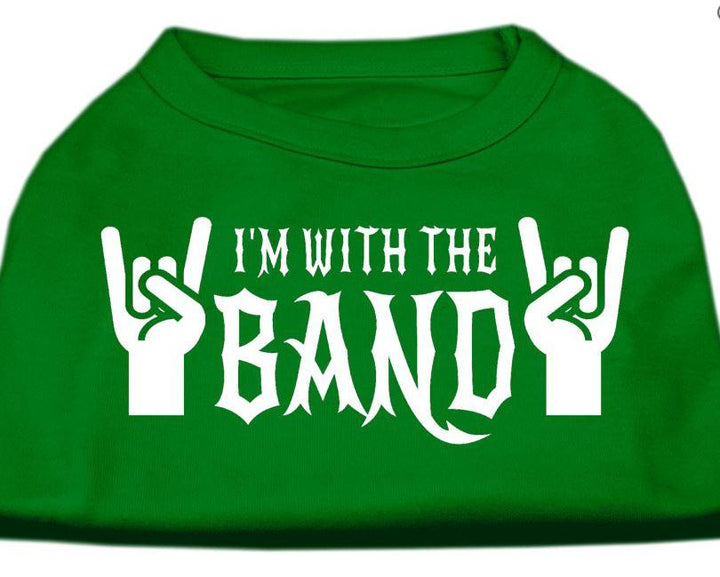 green I'm with the band shirt for dogs