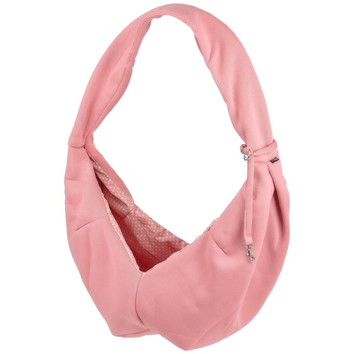pink dog sling carrier for small dogs or other pets
