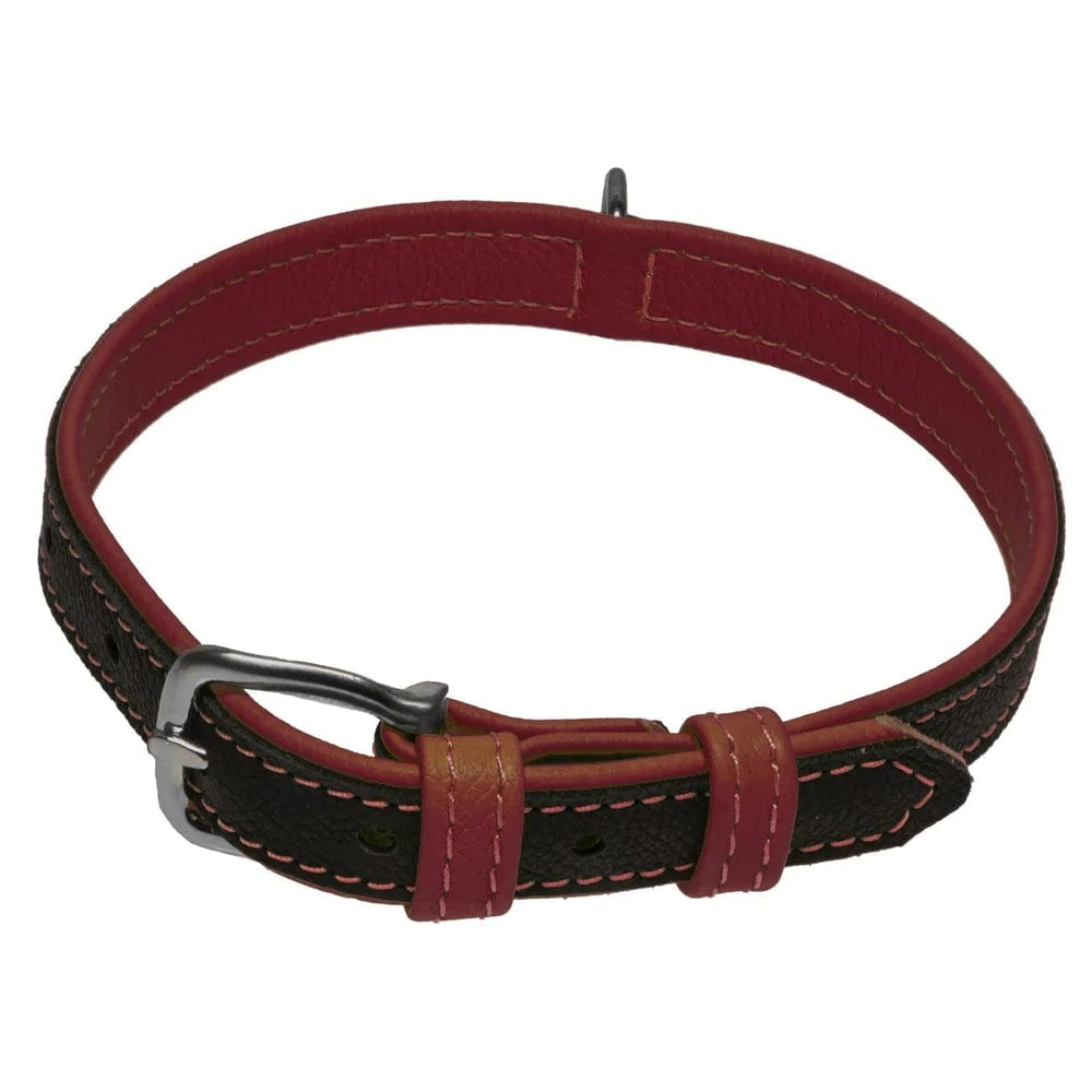 red leather dog collar thick