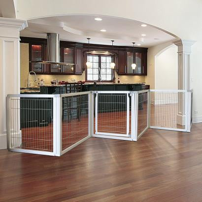 6 panel room divider 31.5" tall -white