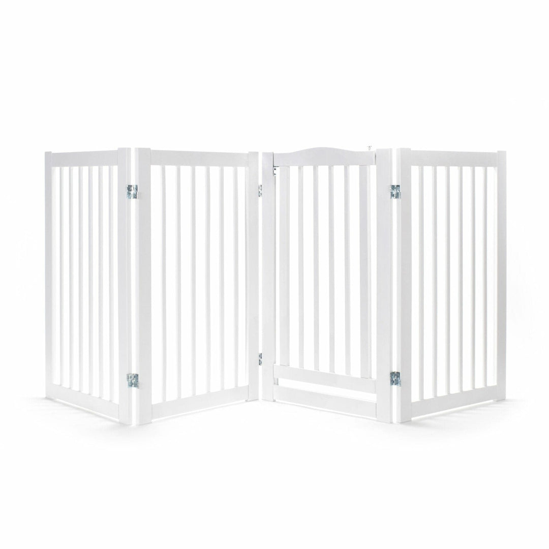 white 35 inch ex-tall pet gate for livingroom