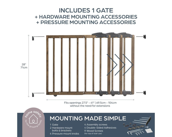 natural wood pet gate